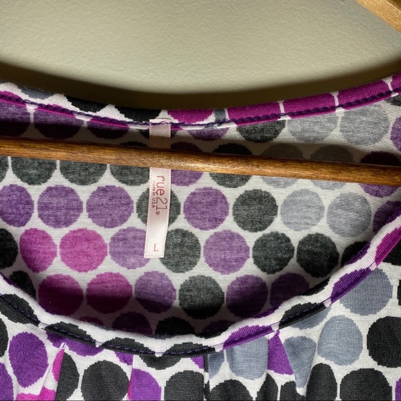 🔥SOLD🔥 Rue 21 Polka Dot Tunic Shirt or Tunic L - Picture 11 of 16